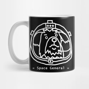 White Line Space General Fergus the Dog Portrait Mug